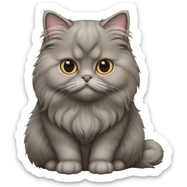 Persion cat gray color sticker