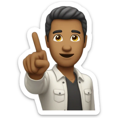 „What she said“ - pointing finger gesture fair skin man sticker