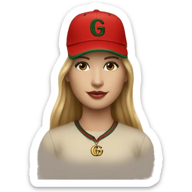 1 Gars avec une casquette gucci sur le côté sticker