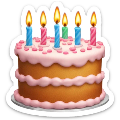 birthday cake with candles sticker