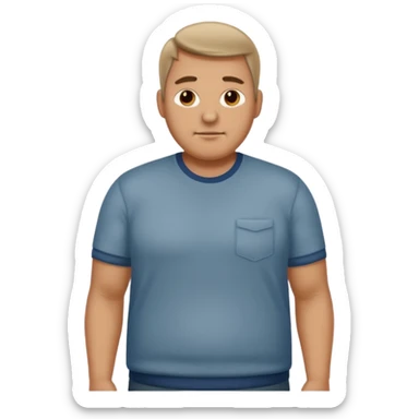 tall, stocky man wearing casual clothing sticker