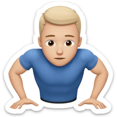 guy with a shirt on doing a push up. his head in neutral position, looking at the ground. 'F3' on his shirt sleeve sticker