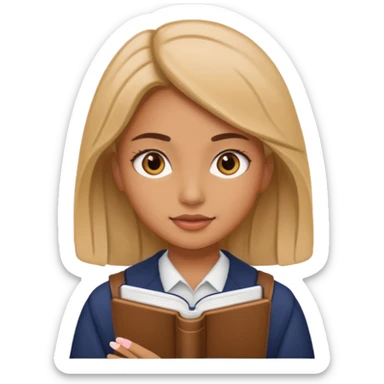 Female students studying abroad sticker