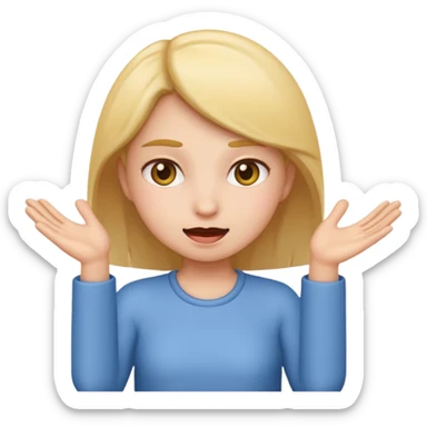 create an original style girl emoji pushing something out  sticker
