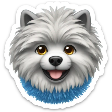 blue pompon sticker