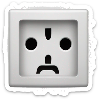 european  socket (with two dots inside horizontal) emoji sticker