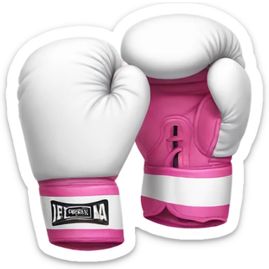 Boxing gloves pink and white  sticker
