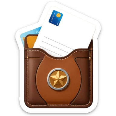 Resort Keycard & Holder: A sleek magnetic keycard paired with a leather card holder embossed with the resort logo.
 sticker