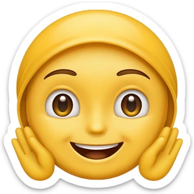 Whatsapp Emoji face listening sticker