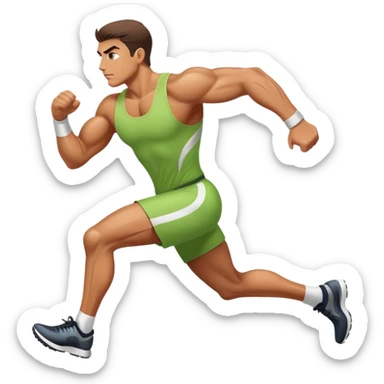 person running representing efficiency and speed sticker