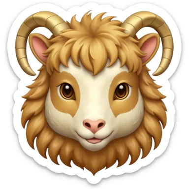 golden goat sticker
