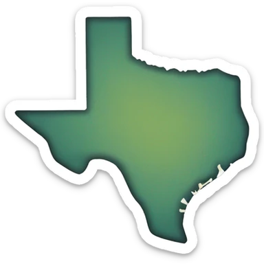 Map of texas sticker