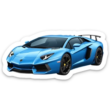 Blue Lamborghini Aventador  sticker