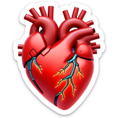 neon cyberpunk style heart sticker