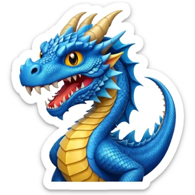 dragon bleu sticker