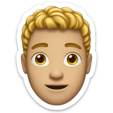 broke young guy sticker