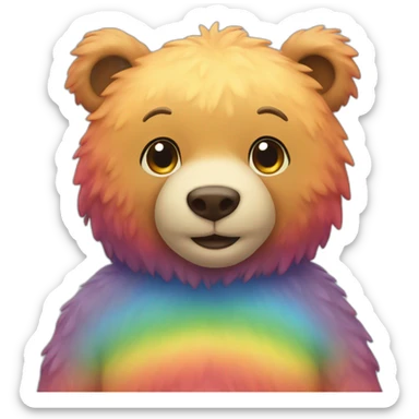 rainbow bear sticker