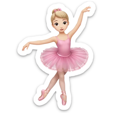 Girl ballerina emoji 2 legs sticker