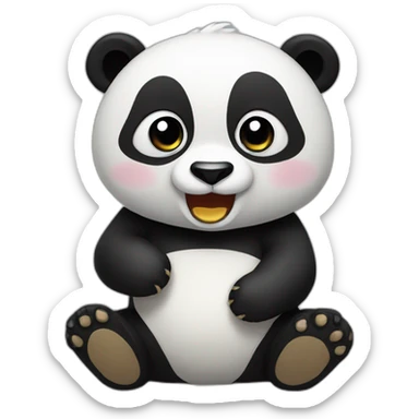 Panda eat sticker
