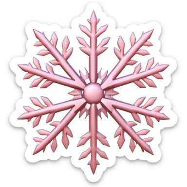 pastel pink snowflake  sticker
