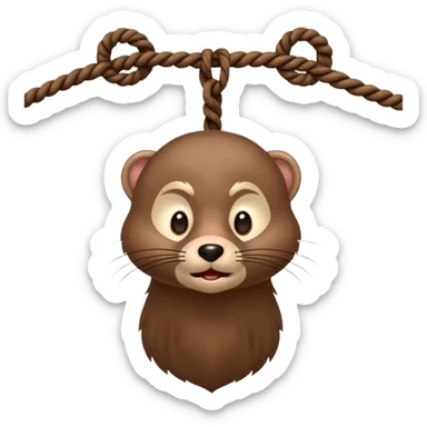 mink in a noose sticker