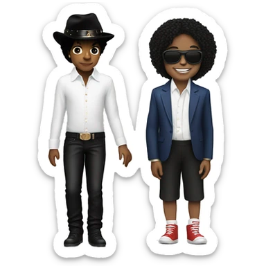 micheal Jackson and a kid sticker