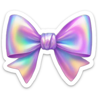holographic bow sticker