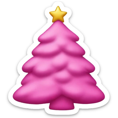 pink christmas sticker