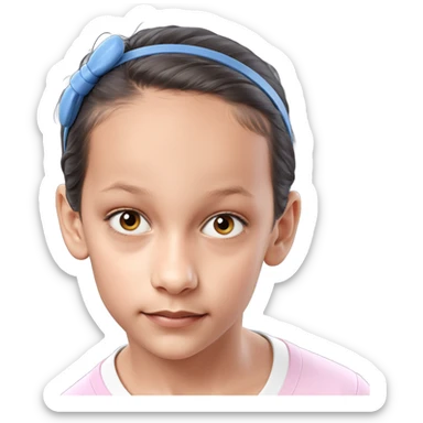 realistic portrait of girl sticker