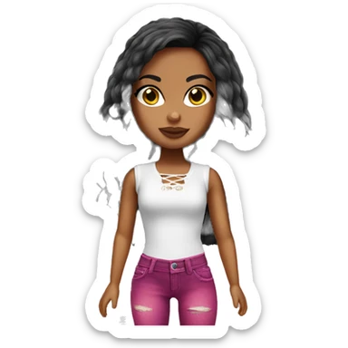 Brazilian bratz doll sticker