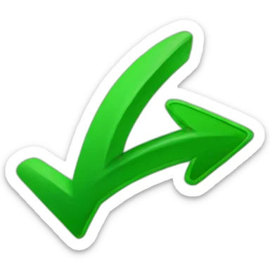 green arrow up sticker