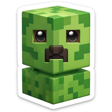 a creeper from the game Minecraft sticker