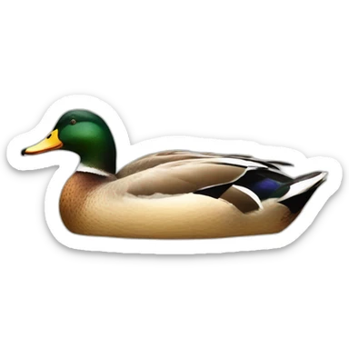 a duck on a duck sticker