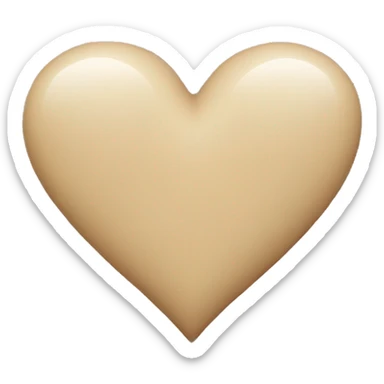 Beige heart  sticker