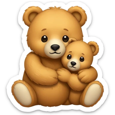 Light Bears hugging sticker