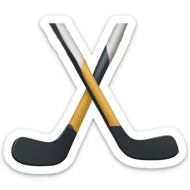 hockey stick hitting puck sticker