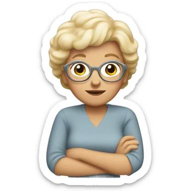 Grandma with blonde hair  sticker