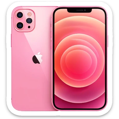 Pink iPhone 12 sticker