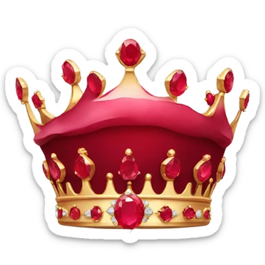 RED RUBY CROWN sticker