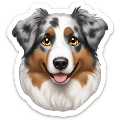 australian shepherd uneven coat colors sticker