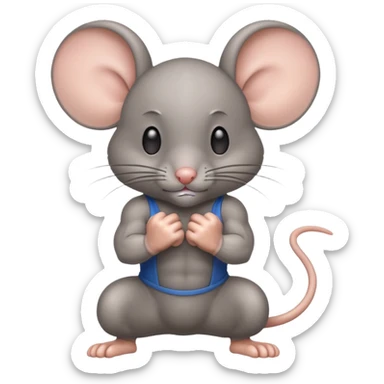 mouse with muscle sticker
