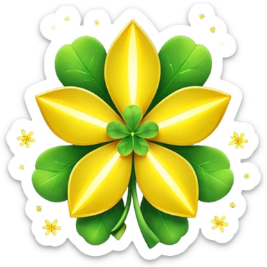 real cosmos star, but with clover, to make star look like lucky star, but main point is star, make it more star like real star emoji sticker