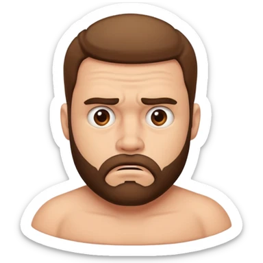 Burly opaque male identity crisis sticker