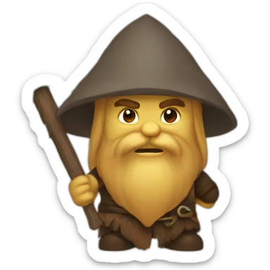 gimli with axe sticker