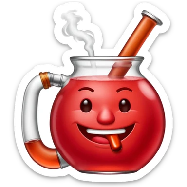 Kool-Aid man smoking a bong sticker