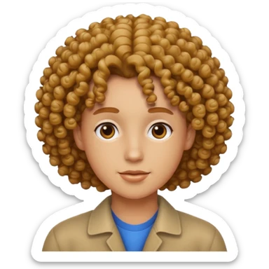 Curly hair sticker