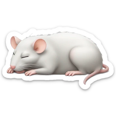 Cute rat sleeping  sticker
