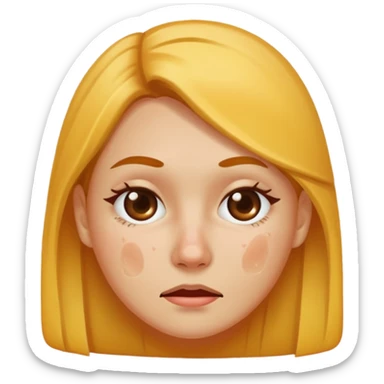 woman with acne face sticker