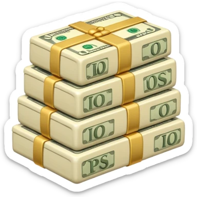 plain ivory money sticker