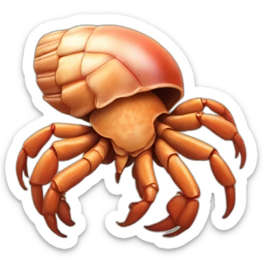 A hermit crab that is a hand sticker